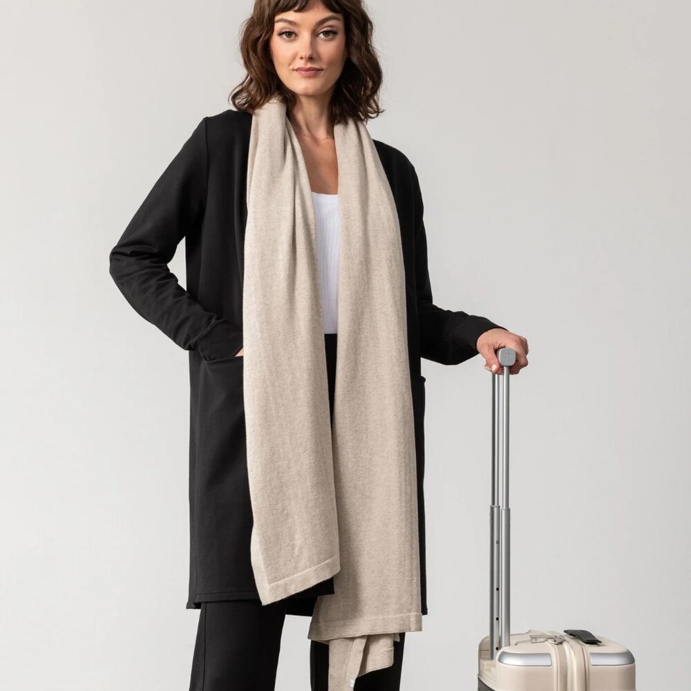zestt Neutral Beige Wrap Scarf - Picture 2 of 11